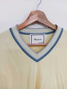 Light Yellow V-Neck T-Shirt