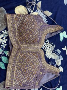 sequinned lavender lehenga