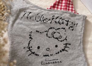 Cute Hello Kitty One-Shoulder Top
