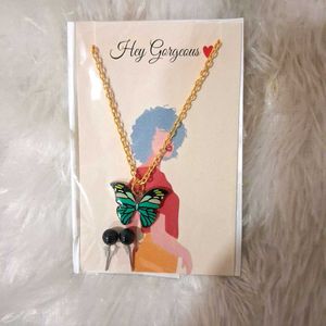 All Butterfly Charm Necklace Set pack of 5