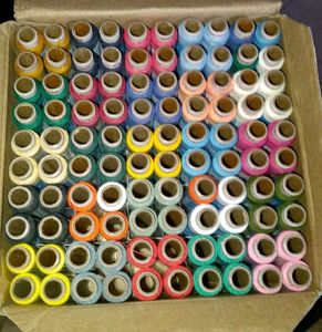 Colorful Thread Spools Set pack of 100
