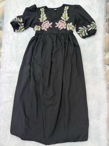 Black embroidered Dress