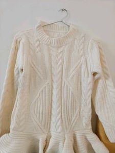 imported Cream Cable Knit Sweater