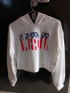 USA Graphic Crop Hoodie sweatshirt