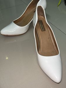 White Patent Pointed Toe Heels