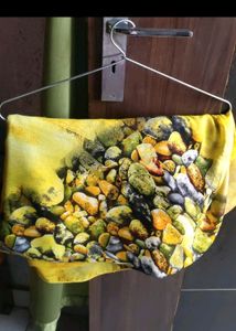 New Chiffon Yellow Colour Saree