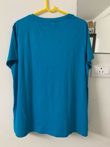 VeroModa Curve Tarquoise Graphic Oversize T-Shirt
