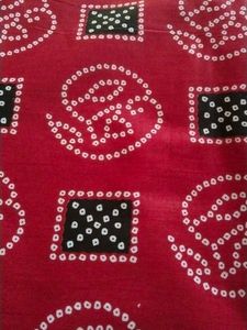 Red Black  Cotton Bandhini Special