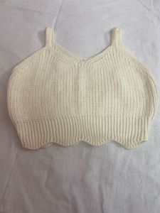 Cream Knitted Top