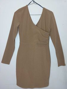 Chic Long Sleeve Wrap Dress