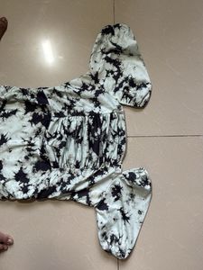 Stylish Tie-Dye Ruched Mini Dress