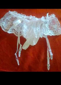 Men's lace thong sexy with garter .