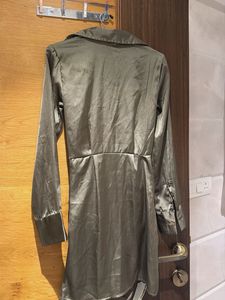 Chic Satin Wrap Dress