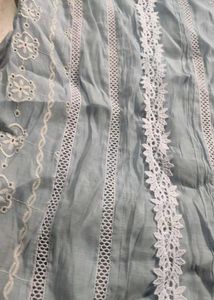 soft blue embroidery top