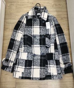 Plaid Wool Blend Coat (FIX RATE)