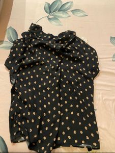 Mango Chic Polka Dot  Blouse