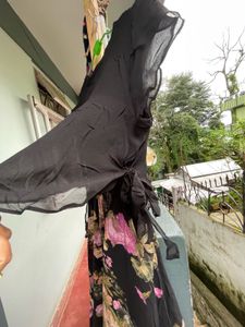 Elegant Black Floral Kurta dress