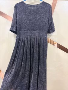 Sparkling V-Neck Midi Dress