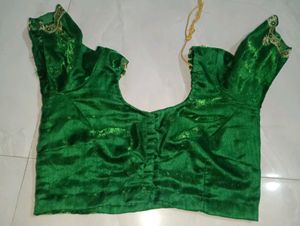 Elegant Emerald Green Velvet Blouse