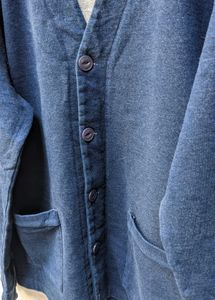 Classic Navy Blue Cardigan Sweater