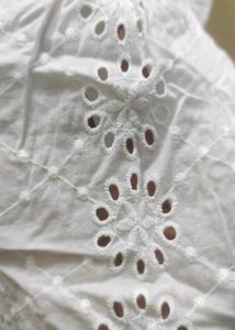 White Broderie Anglaise Midi Dress