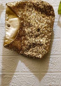 Sparkling Gold Sequin Clutch Bag