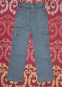 Grey Cargo Jeans