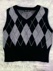 Argyle V-Neck Sweater Vest