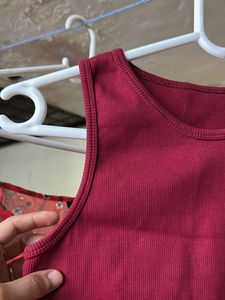 Ribbed Knit Crop Tank Top