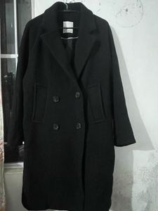 Classic Black Double-Breasted Overcoat