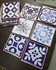 PAPER PLANE DESIGN Multicolor Tile Sticker Size 6