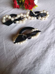 Pearl Bow Rubber Bands