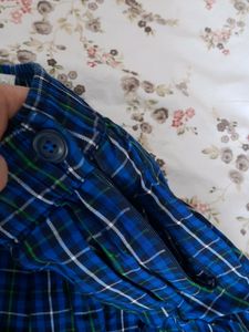 Piccolo Checked Pure Cotton Skirt