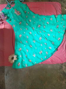 Green Floral Sleeveless Dress