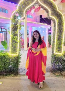 Elegant Pink Ethnic Gown