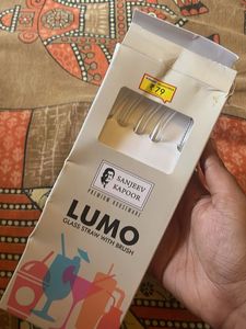 LUMO Glass Straw with Brush Set