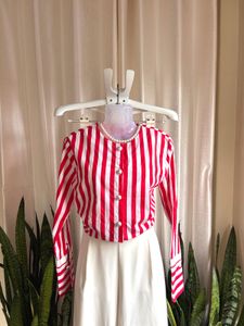 Imported red stripped shirt