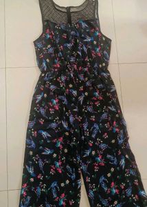 Chic Bird Print Jumpsuit