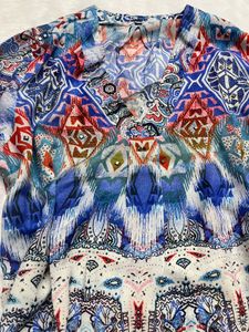 Y2k Boho Print Short Kurti