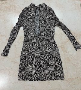 H&amp;M Zebra Print Mini Dress