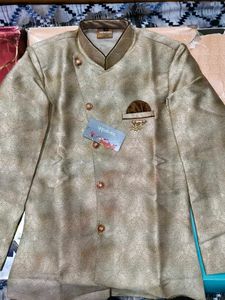 Boys Ethnic Kurta Dhoti Set | Gold & Brown Festive