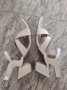 Women's White Strappy Sandals