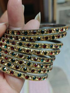 Set of Embellished Bangles