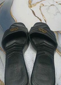 Celeste Quilted Slip-On Sandals with Kitten Heels