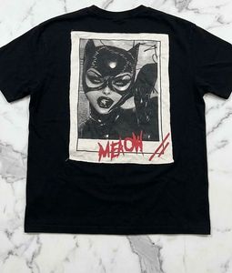 Black T-Shirt with Cute Cat Graphic
