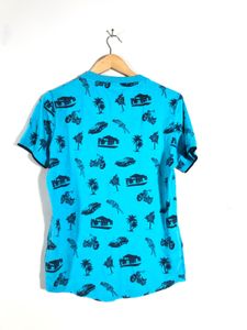 Blue Printed T-Shirt (Men’s)