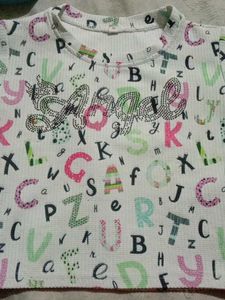 Alphabet Print Baby Girl Top