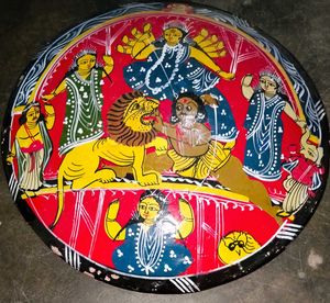 Hand-Painted Durga Artwork