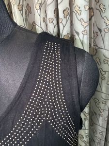 Black Embellished Sleeveless Top