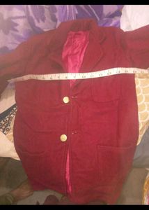 Classic Maroon Blazer for winter